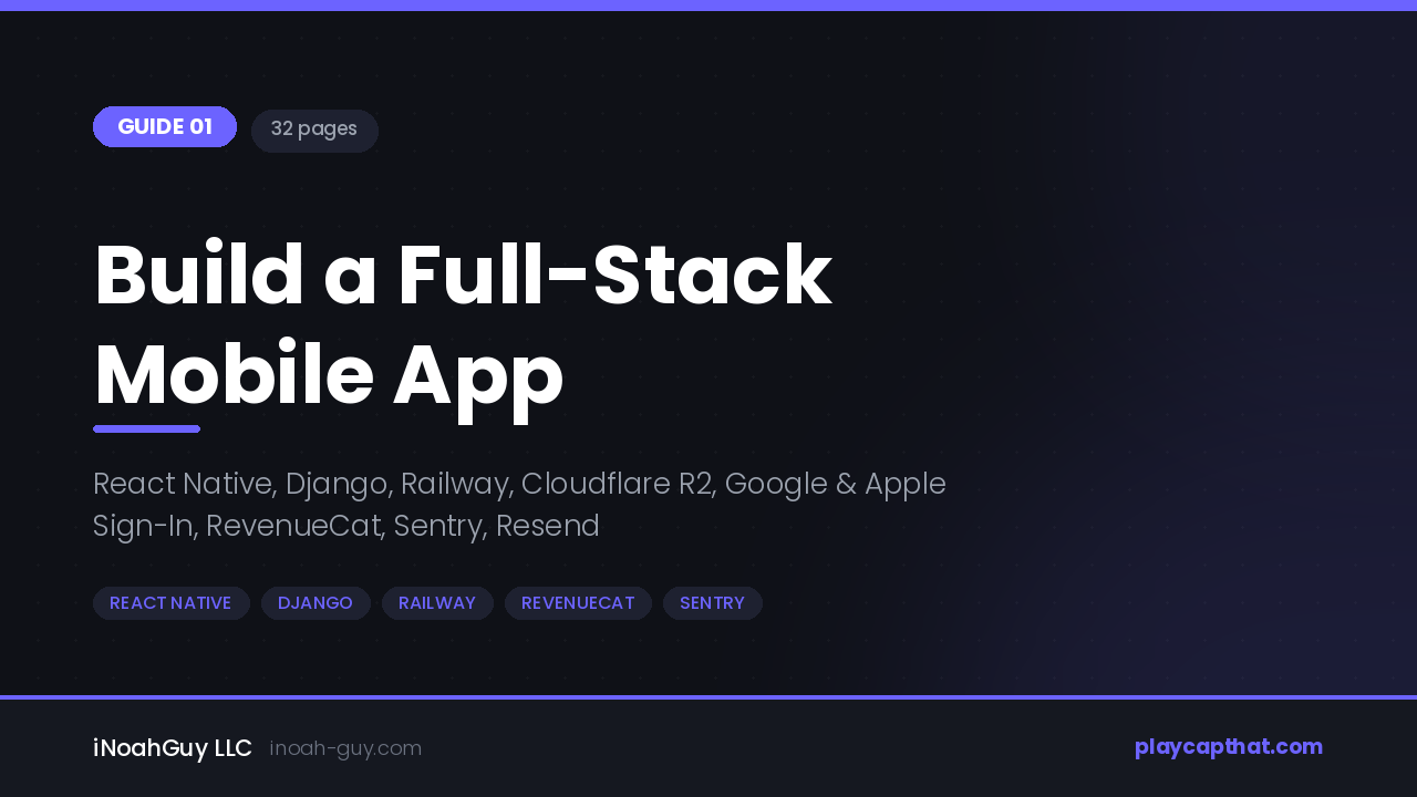 Guide 01 — Build a Full-Stack Mobile App